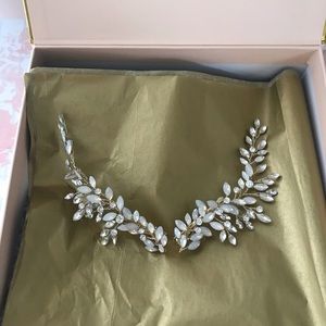 Twig & Honey Crystal Dove Wing Bridal Hair Clips